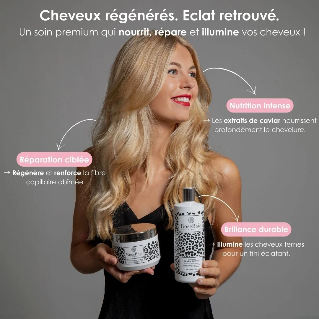 Routine Premium duo Caviar & Kératine - Anti-âge, réparation intense - Image 4